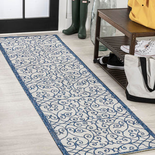 Alfombra Vintage Filigree Textured Weave Indoor/outdoor Runner Rug