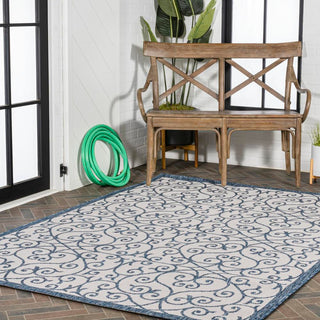 Alfombra Vintage Filigree Textured Weave Indoor/outdoor Area Rug