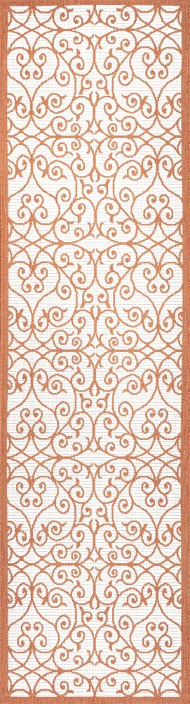 Alfombra Vintage Filigree Textured Weave Indoor/outdoor Runner Rug