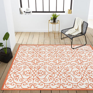 Alfombra Vintage Filigree Textured Weave Indoor/outdoor Area Rug