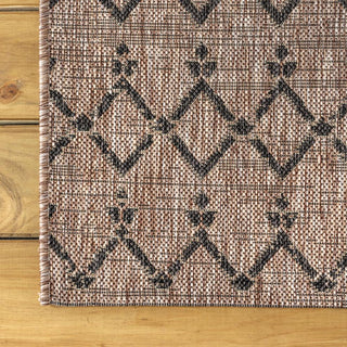 Dean Moroccan Geometric Textured Weave Indoor/outdoor Runner Rug