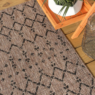 Dean Moroccan Geometric Textured Weave Indoor/outdoor Runner Rug