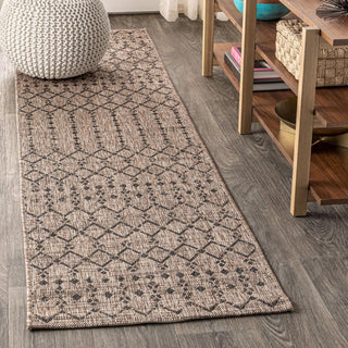 Dean Moroccan Geometric Textured Weave Indoor/outdoor Runner Rug