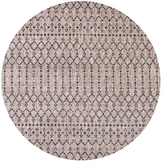 Dean Moroccan Geometric Textured Weave Indoor/outdoor Round Rug