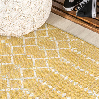 Dean Moroccan Geometric Textured Weave Indoor/outdoor Runner Rug