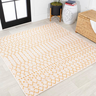 Dean Moroccan Geometric Textured Weave Indoor/outdoor Square Rug