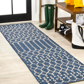 Dean Moroccan Geometric Textured Weave Indoor/outdoor Runner Rug