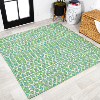 Dean Moroccan Geometric Textured Weave Indoor/outdoor Square Rug