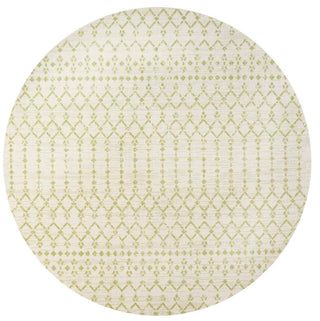 Dean Moroccan Geometric Textured Weave Indoor/outdoor Round Rug