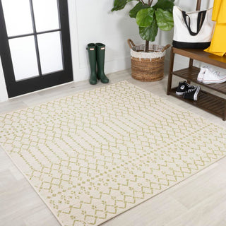 Dean Moroccan Geometric Textured Weave Indoor/outdoor Square Rug