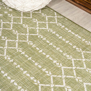 Dean Moroccan Geometric Textured Weave Indoor/outdoor Runner Rug