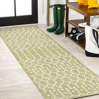 Dean Moroccan Geometric Textured Weave Indoor/outdoor Runner Rug