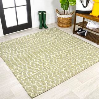 Dean Moroccan Geometric Textured Weave Indoor/outdoor Square Rug