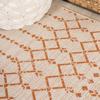 Dean Moroccan Geometric Textured Weave Indoor/outdoor Runner Rug