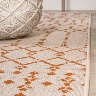 Dean Moroccan Geometric Textured Weave Indoor/outdoor Runner Rug