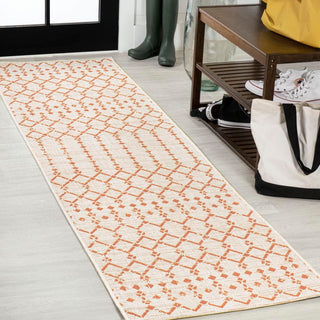 Dean Moroccan Geometric Textured Weave Indoor/outdoor Runner Rug