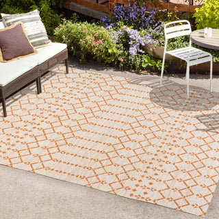 Dean Moroccan Geometric Textured Weave Indoor/outdoor Area Rug