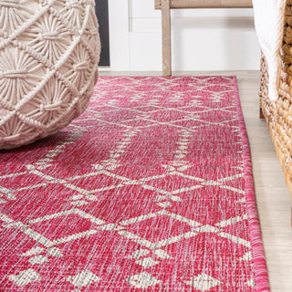 Dean Moroccan Geometric Textured Weave Indoor/outdoor Runner Rug