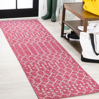 Dean Moroccan Geometric Textured Weave Indoor/outdoor Runner Rug