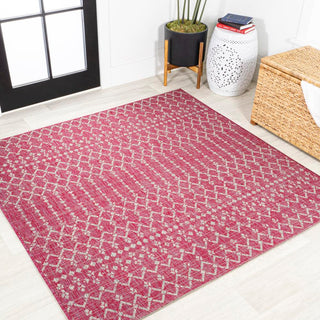 Dean Moroccan Geometric Textured Weave Indoor/outdoor Square Rug