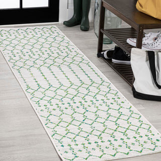 Dean Moroccan Geometric Textured Weave Indoor/outdoor Runner Rug