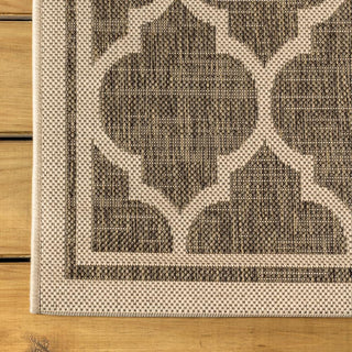 Matthews Moroccan Trellis Textured Weave Indoor/outdoor Runner Rug