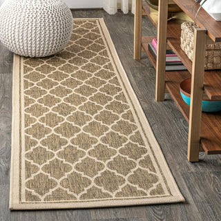 Matthews Moroccan Trellis Textured Weave Indoor/outdoor Runner Rug