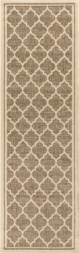 Matthews Moroccan Trellis Textured Weave Indoor/outdoor Runner Rug