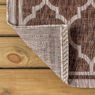 Matthews Moroccan Trellis Textured Weave Indoor/outdoor Runner Rug