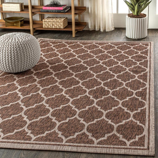 Matthews Moroccan Trellis Textured Weave Indoor/outdoor Area Rug