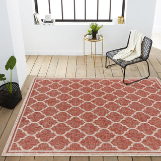 Matthews Moroccan Trellis Textured Weave Indoor/outdoor Area Rug