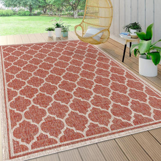 Matthews Moroccan Trellis Textured Weave Indoor/outdoor Area Rug