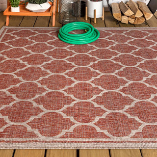 Matthews Moroccan Trellis Textured Weave Indoor/outdoor Area Rug