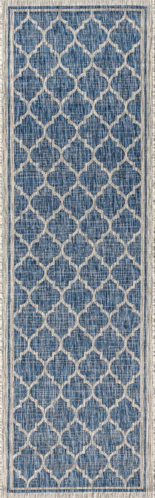 Matthews Moroccan Trellis Textured Weave Indoor/outdoor Runner Rug