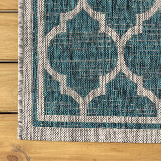 Matthews Moroccan Trellis Textured Weave Indoor/outdoor Runner Rug