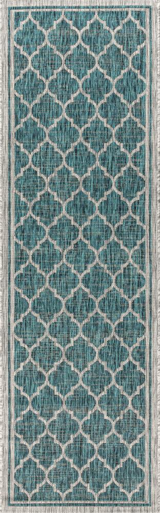 Matthews Moroccan Trellis Textured Weave Indoor/outdoor Runner Rug