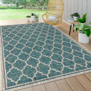 Matthews Moroccan Trellis Textured Weave Indoor/outdoor Area Rug