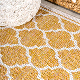 Matthews Moroccan Trellis Textured Weave Indoor/outdoor Runner Rug