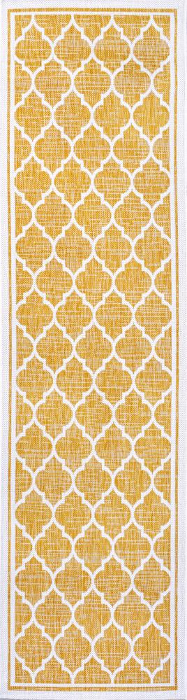 Matthews Moroccan Trellis Textured Weave Indoor/outdoor Runner Rug