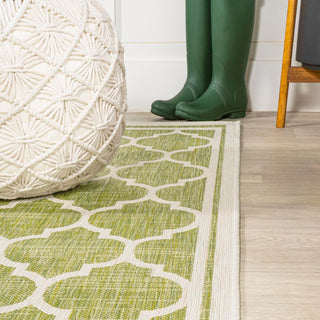 Matthews Moroccan Trellis Textured Weave Indoor/outdoor Runner Rug