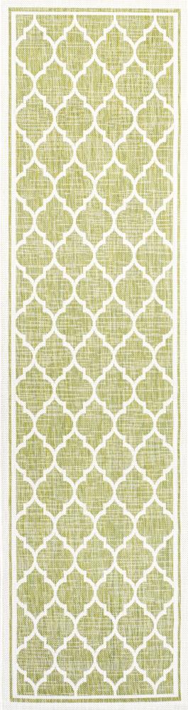 Matthews Moroccan Trellis Textured Weave Indoor/outdoor Runner Rug