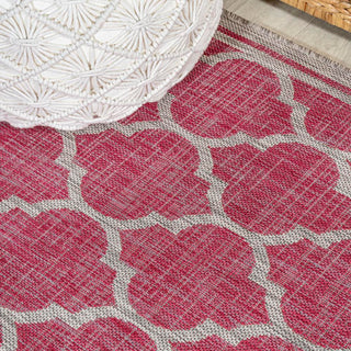 Matthews Moroccan Trellis Textured Weave Indoor/outdoor Runner Rug