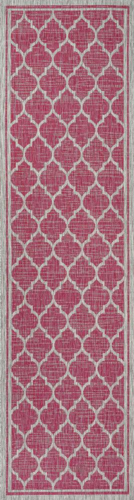 Matthews Moroccan Trellis Textured Weave Indoor/outdoor Runner Rug