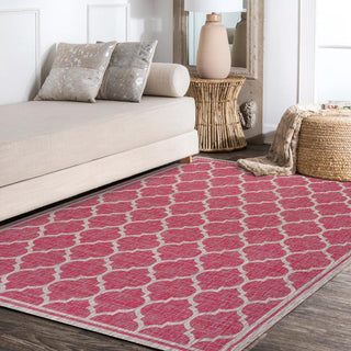 Matthews Moroccan Trellis Textured Weave Indoor/outdoor Area Rug