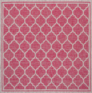 Matthews Moroccan Trellis Textured Weave Indoor/outdoor Square Rug