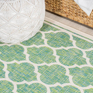 Matthews Moroccan Trellis Textured Weave Indoor/outdoor Runner Rug