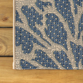 Garcia Modern Floral Textured Weave Indoor/outdoor Runner Rug