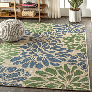 Garcia Modern Floral Textured Weave Indoor/outdoor Area Rug