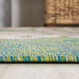 Garcia Modern Floral Textured Weave Indoor/outdoor Runner Rug