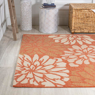 Garcia Modern Floral Textured Weave Indoor/outdoor Area Rug